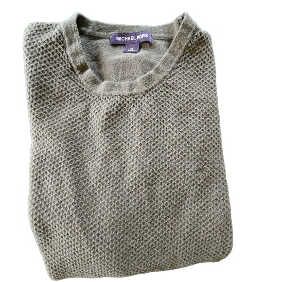 Michael Kors Men's Forest Green Cotton wool blend soft Sweater sz XL - Picture 3 of 9